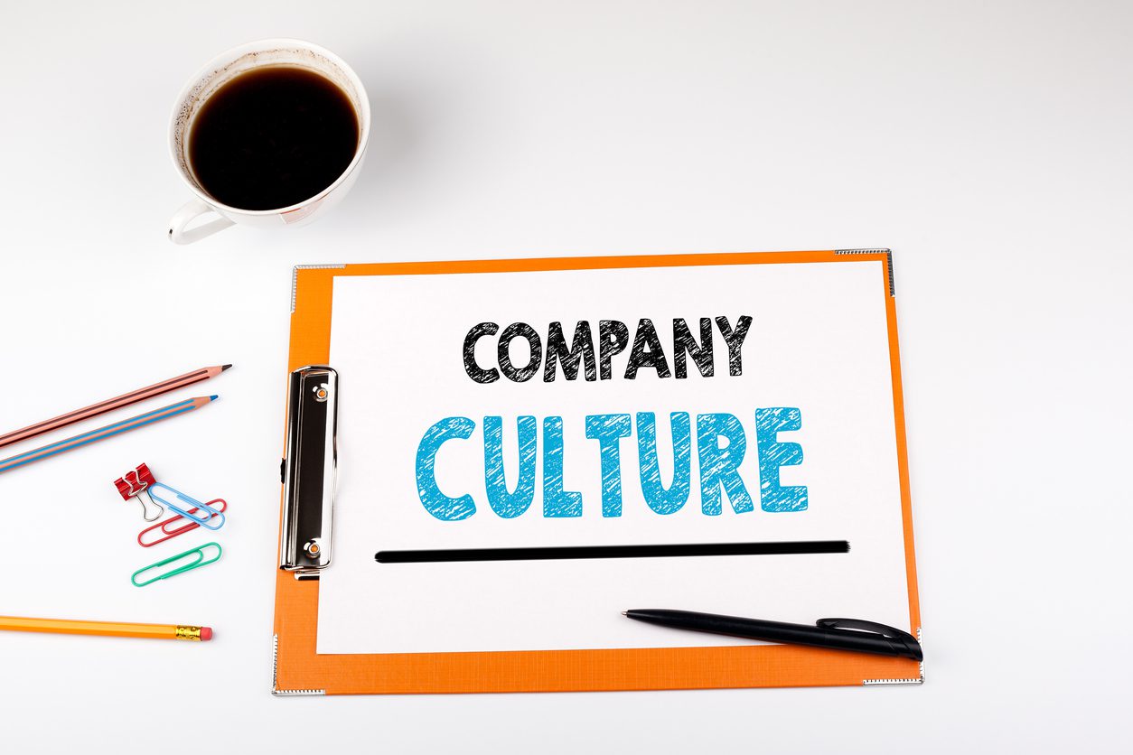 Company Culture, business background. Office desk with stationery Company Culture, business background. Office desk with stationery